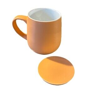 OHOM Ui Orange Cream Self-Heating Coffee Tea MUG ONLY -- w/LID—NO PAD Holds 12oz